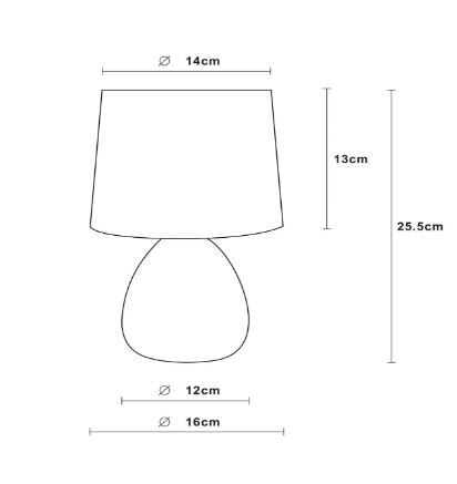 Amina Grey Table Lamp