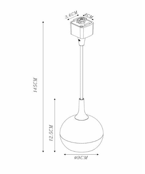 Flora Pendant on Track Light System