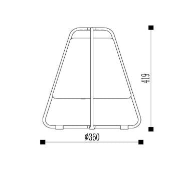 Pyramid Rechargeable Table Lamp