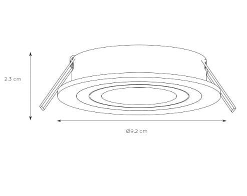Recessed Spotlight - Chrome, GU10