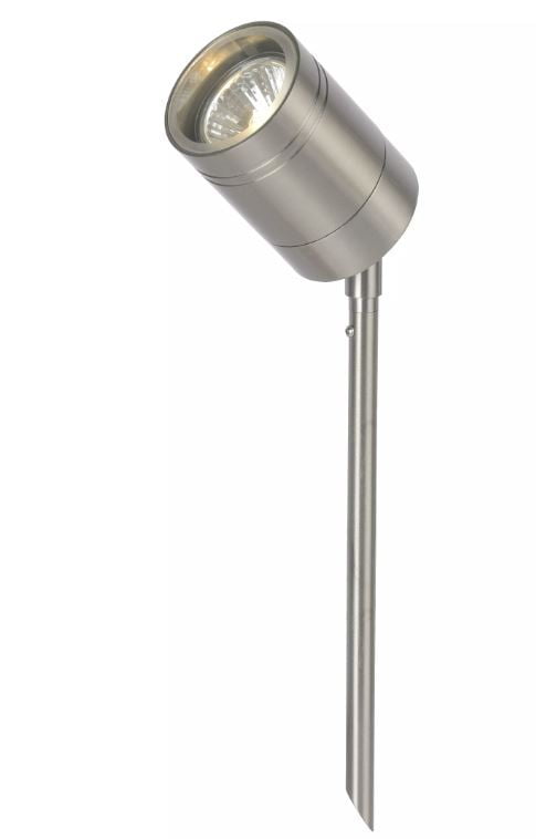 Satin Chrome Garden Spike Light